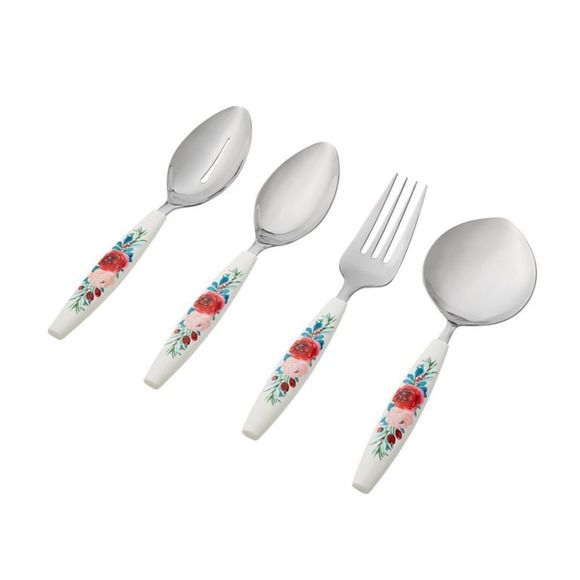 ♥️🎄 New The Pioneer Woman Wishful Winter 4-Piece Holiday Serve Utensils Set - Picture 3 of 7
